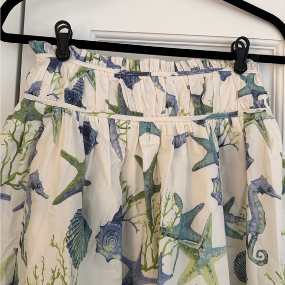 En Saison Midi Skirt & Top Ivory Blue Green (sold as set) - Picture 4 of 11